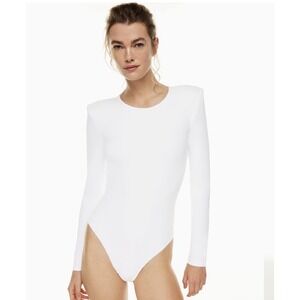 Artizia Babaton Contour Shoulder Pad Longsleeve Bodysuit Size X Large